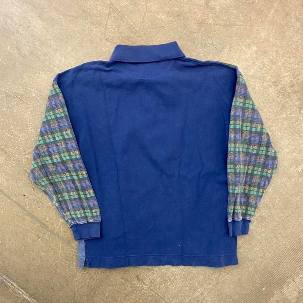 Vintage American Eagle Outfitters Plaid Earth Toned Longsleeve Polo 90s Size XL - Picture 4 of 6